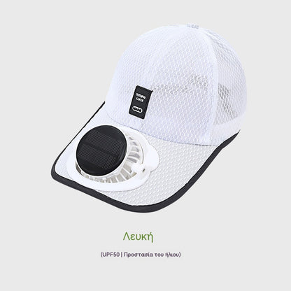 🧢【Rychlé chlazení】❄Bejzbalová čepice se solárním ventilátorem