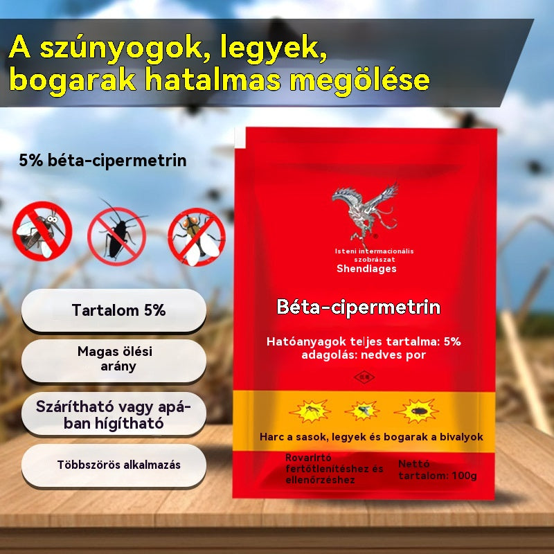 👍【10 tasak】🚫🦟🪳🪰Kifejezetten a szúnyogok és legyek farmokon való irtására tervezték, egy csomag elpusztítja a bolhákat/sáskákat/csótányokat/legyeket/szúnyogokat!