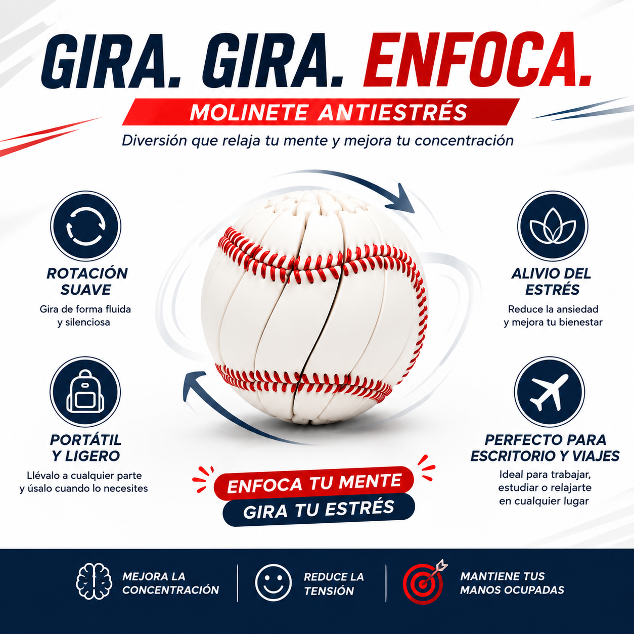 ⚾【Compra 1 y llévate 1 gratis】¡Último día! 60% de descuento: juguete antiestrés con forma de pelota de béisbol para los dedos.