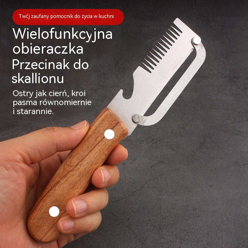 Kup 1, a 1 dostaniesz gratis (2 produkty)  Wielofunkcyjny obierak kuchenny 3 w 1: obiera, kroi i otwiera butelki!