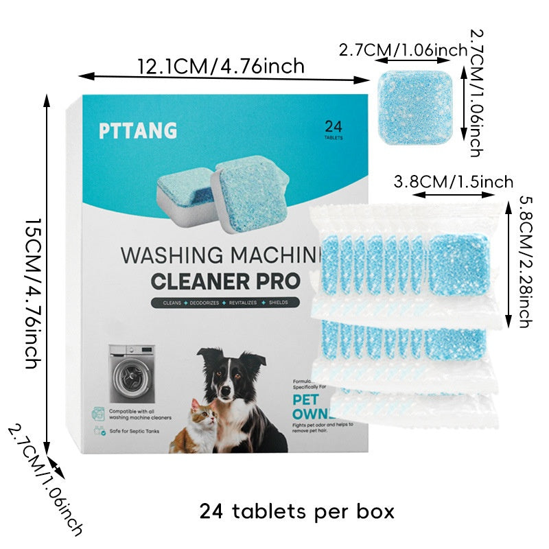 🔥【Producto más vendido】🔥【24 tabletas】💦Limpiador de tambor para lavadora, tabletas de limpieza adecuadas para lavadoras totalmente automáticas, pueden desinfectar y esterilizar el tambor.