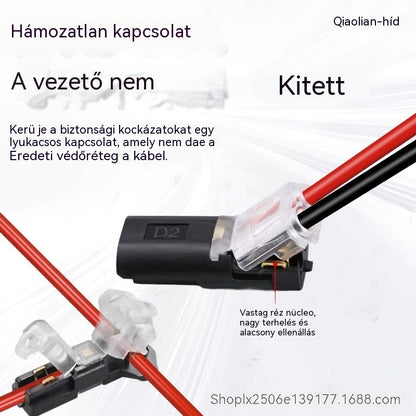 🥳 50% kedvezmény! ⏰ 【1000 darab raktáron】Csupaszodásmentes csatlakozó, reteszelő csattal, biztonságos zárással és csúszásgátlóval ⚡️