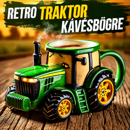 🔥☕Retro kávéscsésze mezőgazdasági traktor formájában