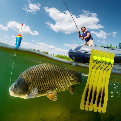 🔥【Compra 1 y llévate 1 gratis】🎣 Anzuelo flotante de alta flotabilidad con bola: ¡flota naturalmente y pica al instante! 🐟💧 Mantiene el cebo a la profundidad perfecta: más picadas, menos espera. 🔴⚡