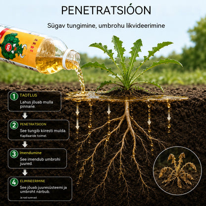 ✅ Herbitsiid ja juuremädaniku tõrjevahend👉【100 ml vedelikku lahjendatakse 15–20 l veega】💡