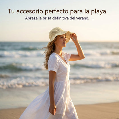☀️🎀Elegante sombrero francés con lazo: protección solar y sombra.