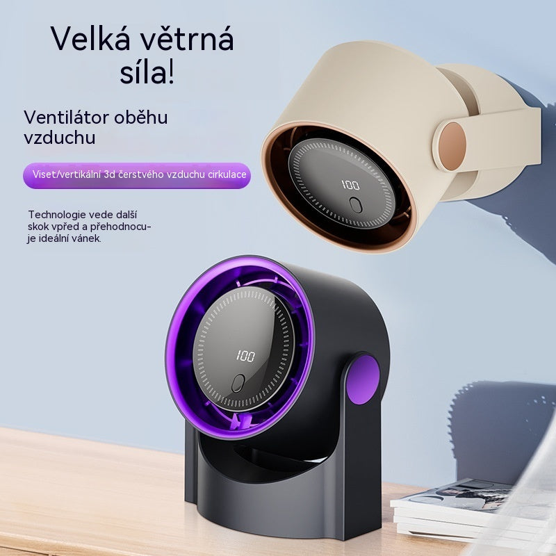 🧊🍃Nový stolní ventilátor bez lopatek ve tvaru turbíny (s možností montáže na zeď)