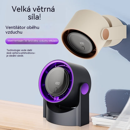 🧊🍃Nový stolní ventilátor bez lopatek ve tvaru turbíny (s možností montáže na zeď)
