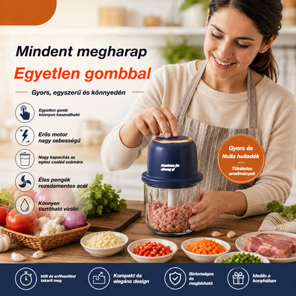 🧅🌶️Mini Picadora Eléctrica de Alimentos Eficiente e Inalámbrica