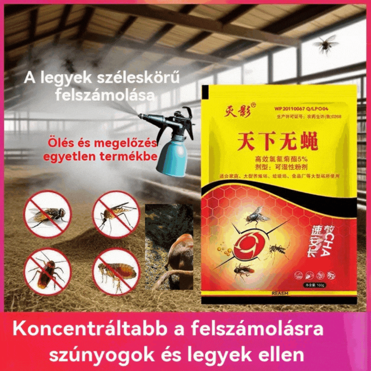 🦟【6 zacskó】❤️Kifejezetten szúnyogok és legyek irtására tervezték gazdaságokban, egy csomag elpusztítja a bolhákat/sáskákat/csótányokat/legyeket/szúnyogokat!
