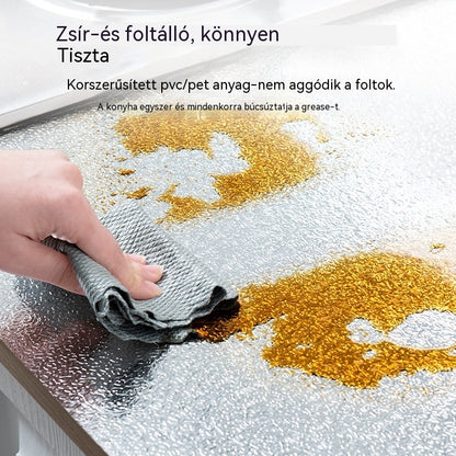 【40cm * 5m】🛡️ Levehető öntapadós alufólia – Zsírálló, hőálló és könnyen tisztítható