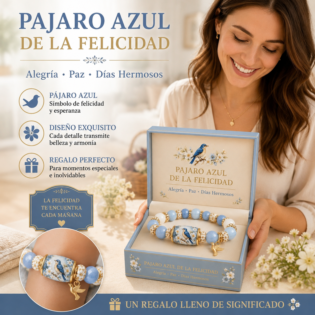 🔥🎁✨Pulsera de flores de cumpleaños de diciembre con colgante de rosa en forma de gota de aceite de aleación y pulsera de calcedonia🌸