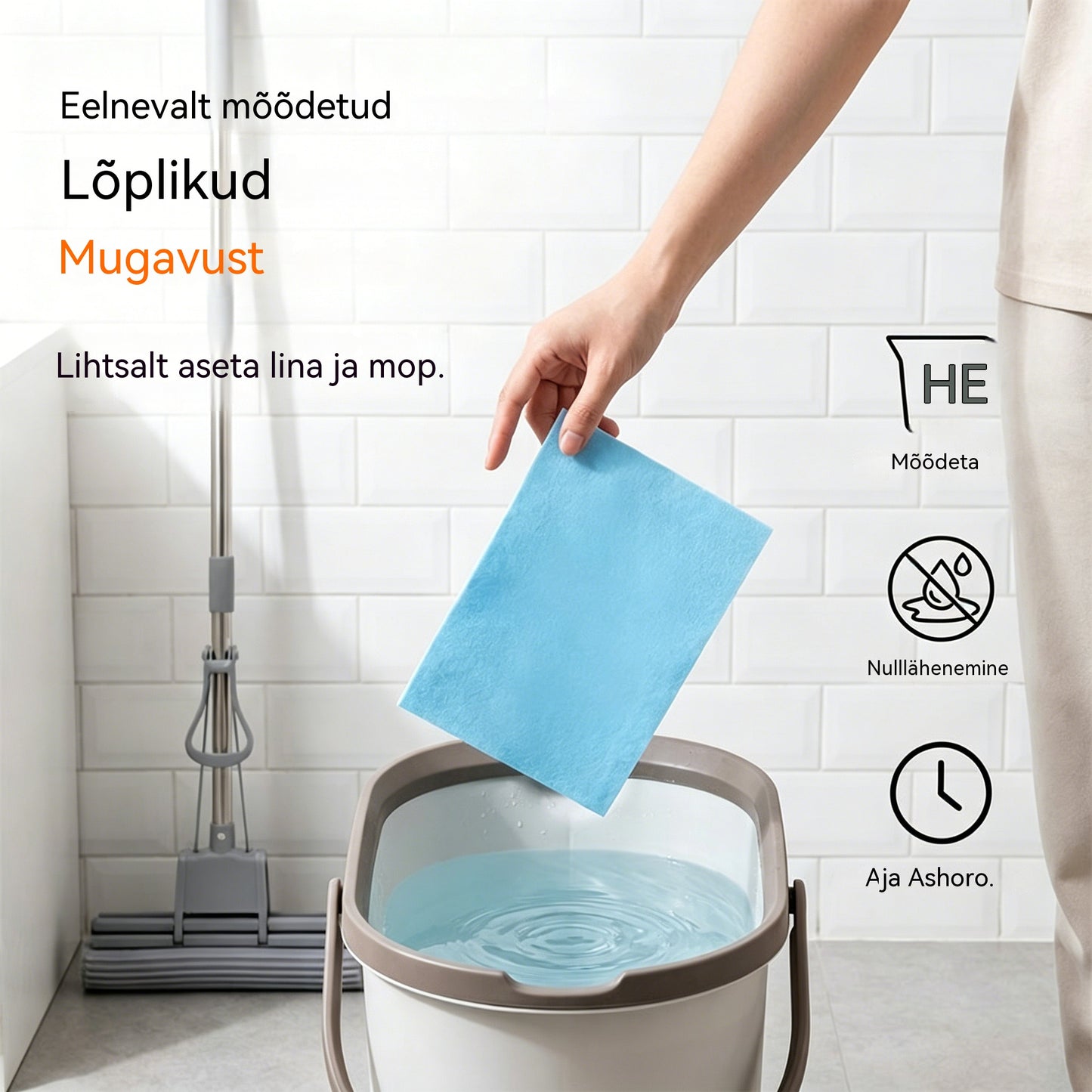 🧹【Uus täiustus! 210 ühikut】✨ Antibakteriaalsed ja desodoreerivad mitmeotstarbelised puhastustabletid | Sobib puit-, laminaat-, plaatpõrandatele ja haagissuvilate seintele