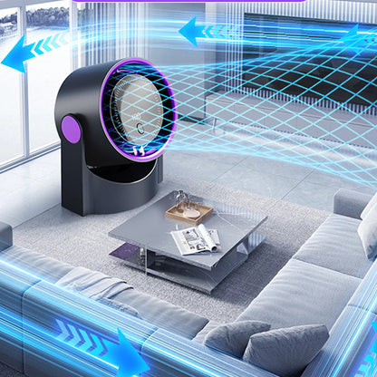 🧊🍃Új lapát nélküli, turbina stílusú asztali ventilátor (falra szerelhető)