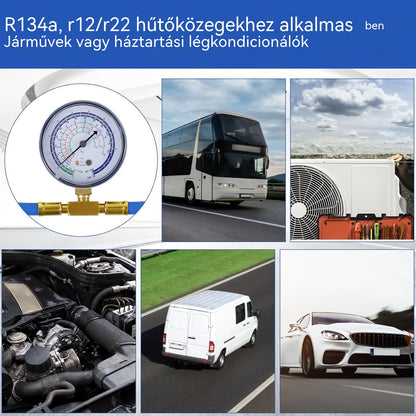 🔧❄️ R134a AC hűtőközeg utántöltő tömlő nyomásmérővel – Szivárgásmentes, könnyen leolvasható és kompatibilis autókkal, teherautókkal vagy otthoni légkondicionálókkal – Biztonságos barkácsolás 🚗