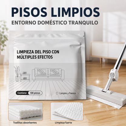 100 unidades de pastillas limpiadoras multiusos antibacterianas y desodorizantes | Aptas para madera dura, suelos laminados, azulejos y paredes de autocaravana