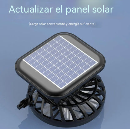 🍃Sombrero para exteriores de larga duración con doble ventilador y alimentación dual (solar y USB)