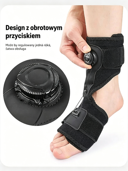 💥 -50%  🦶【2 szt.】Orteza na Opadającą Stopę – Regulacja Pokrętłem, Stabilizacja i Komfort 24/7