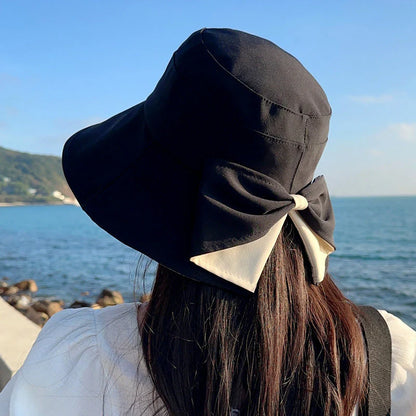 👒 ¡50% DE DESCUENTO POR TIEMPO LIMITADO! ✨ Sombrero de sol de ala ancha con lazo para mujer – Plegable, protección 360° 🎀