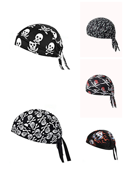 🏝【Paquete de gran valor – 5 piezas】Elegante sombrero/pañuelo para la cabeza de estilo retro hecho de seda transpirable
