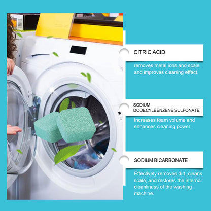 🔥【Producto más vendido】🔥【24 tabletas】💦Limpiador de tambor para lavadora, tabletas de limpieza adecuadas para lavadoras totalmente automáticas, pueden desinfectar y esterilizar el tambor.