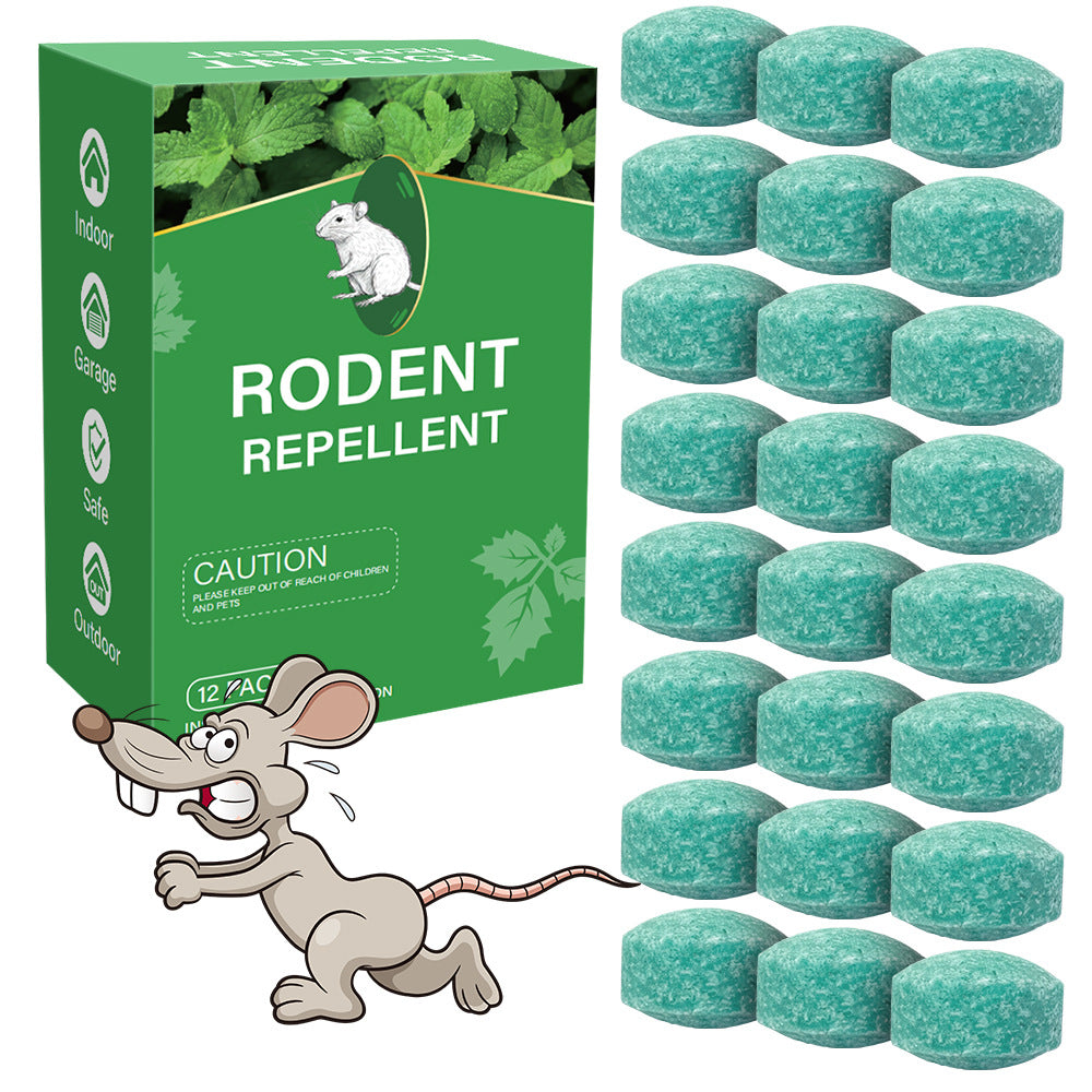 🔥🐭Repelente para roedores (paquete de 12) – Bolas repelentes para ratones con aceite de menta y limón – Repelente contra ratones, ardillas, ratas, arañas y otras plagas – Para uso en interiores y exteriores