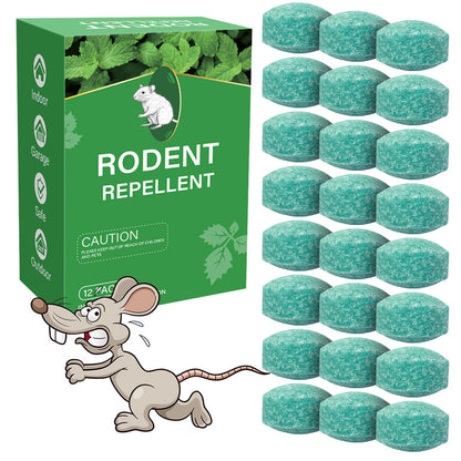 🔥🐭Repelente para roedores (paquete de 12) – Bolas repelentes para ratones con aceite de menta y limón – Repelente contra ratones, ardillas, ratas, arañas y otras plagas – Para uso en interiores y exteriores
