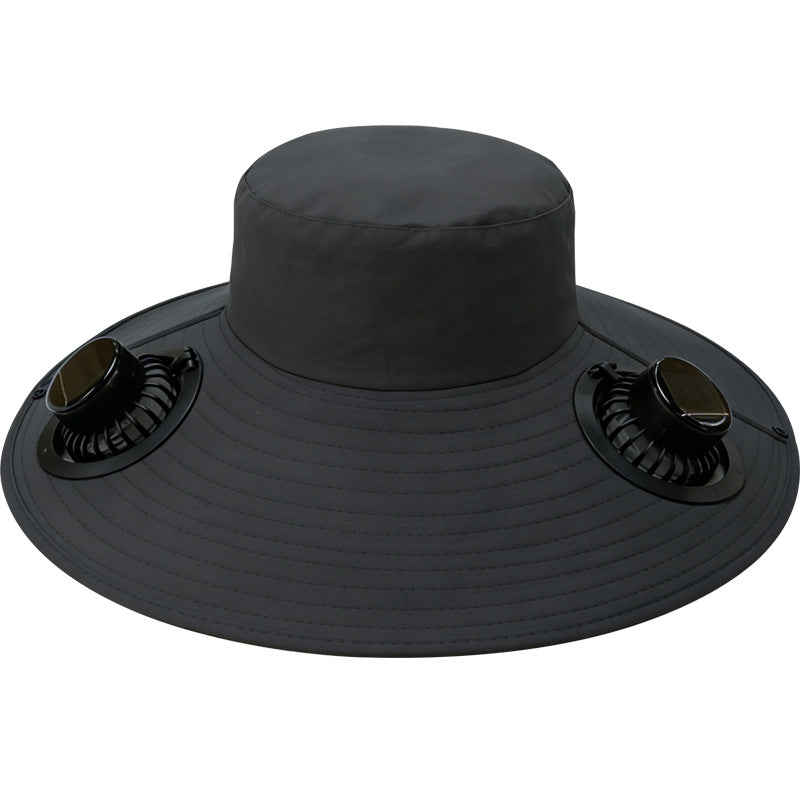 🧢 ¡Oferta por tiempo limitado: 40% de descuento! ☀️ Sombrero de pescador unisex con energía solar, protección solar y ventilador – UPF 50+, transpirable, correa ajustable, fácil de llevar ✨