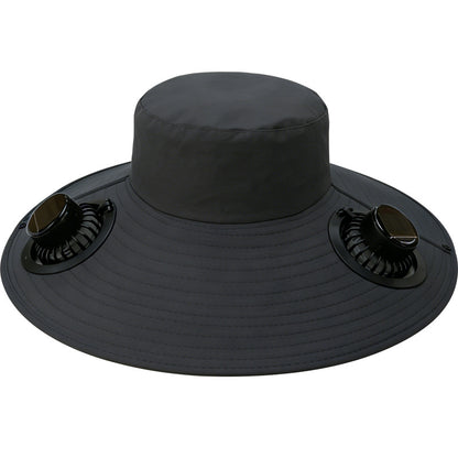 🧢 ¡Oferta por tiempo limitado: 40% de descuento! ☀️ Sombrero de pescador unisex con energía solar, protección solar y ventilador – UPF 50+, transpirable, correa ajustable, fácil de llevar ✨