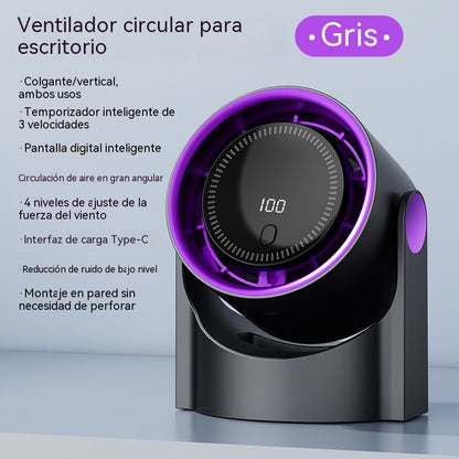 🧊🍃Nuevo ventilador de escritorio tipo turbina sin aspas (se puede montar en la pared)