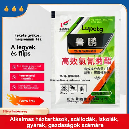 🦟【10 zsák】A leghatékonyabb, nagy hatékonyságú cipermetrin por állagú rovarirtó, gazdaságokban/otthonokban/kültéren is használható