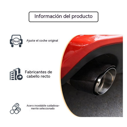 🚗🚗Karbonszálas kipufogócső LED-del.
