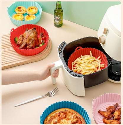 🔥【Juego de 4 piezas】🎁Bandeja de silicona para freidora de aire🍟
