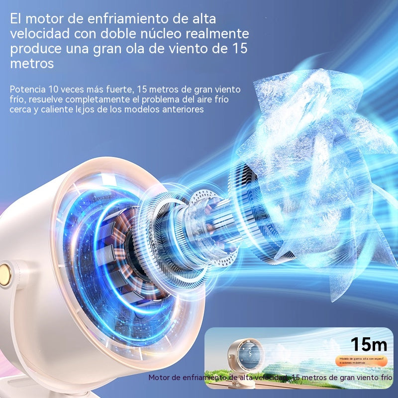 🌀 Ventilador manos libres con pantalla LED, clip integrado y 100 niveles de ajuste