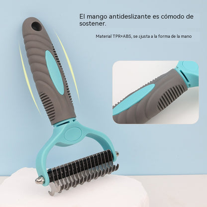 🐶🐱🐶【Compre 1 y obtenga 1 gratis，2 piezas】Cepillo de doble cara para el aseo de mascotas y la eliminación de pelo