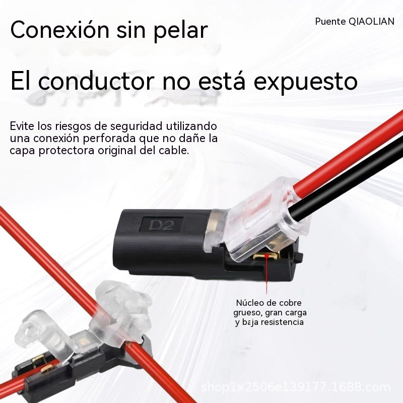 🥳Artículo más vendido de 2026🥳⏰ 【50/100 unidades】Conector de dos cables con hebilla de bloqueo, ¡50% de descuento! Hebilla de bloqueo de seguridad, antideslizante⚡️