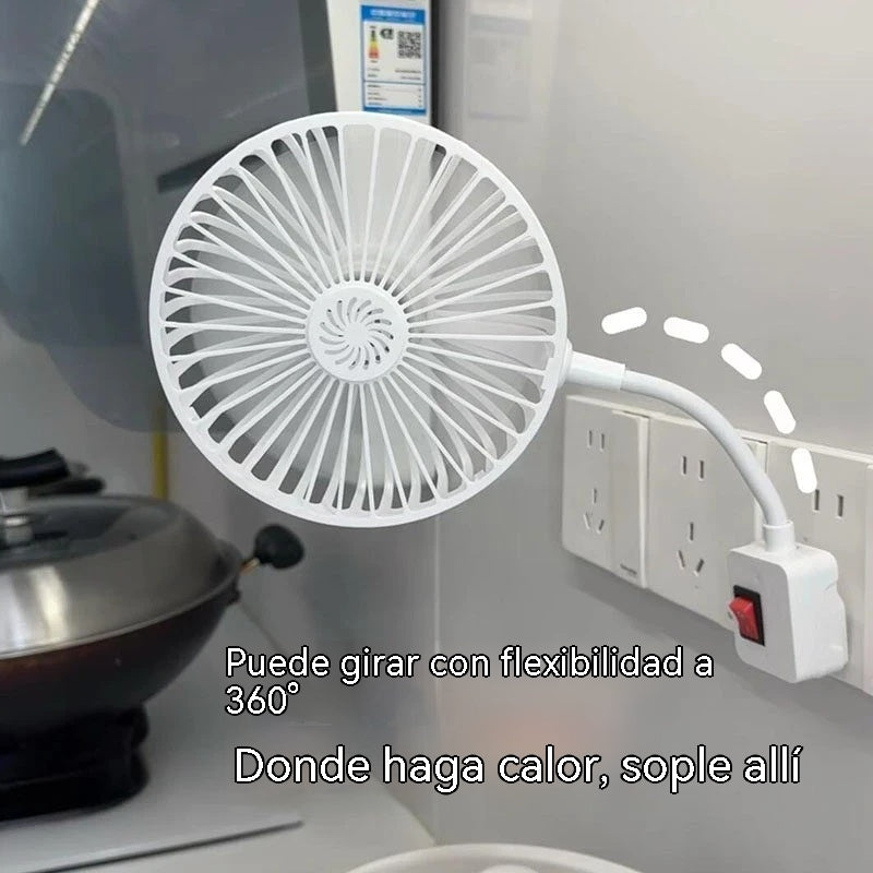 Compra 1 y recibe 1 gratis 🌟¡Dos por solo 26 euros!🔌💨 Mini Ventilador de Enchufe Giratorio 360° – Frescura Potente para Cocina, Baño, Dormitorio y Oficina