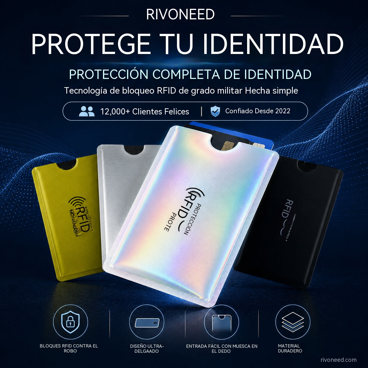 🔥【Compra 50, llévate 50 gratis】💳Fundas con bloqueo RFID para tarjetas de crédito