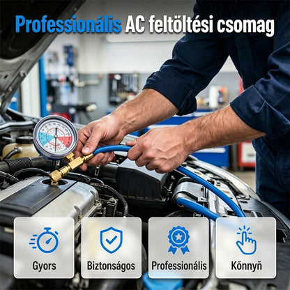 30%OFF🔧❄️ R134a AC hűtőközeg utántöltő tömlő nyomásmérővel – Szivárgásmentes, könnyen leolvasható és kompatibilis autókkal, teherautókkal vagy otthoni légkondicionálókkal – Biztonságos barkács utántöltés 🚗