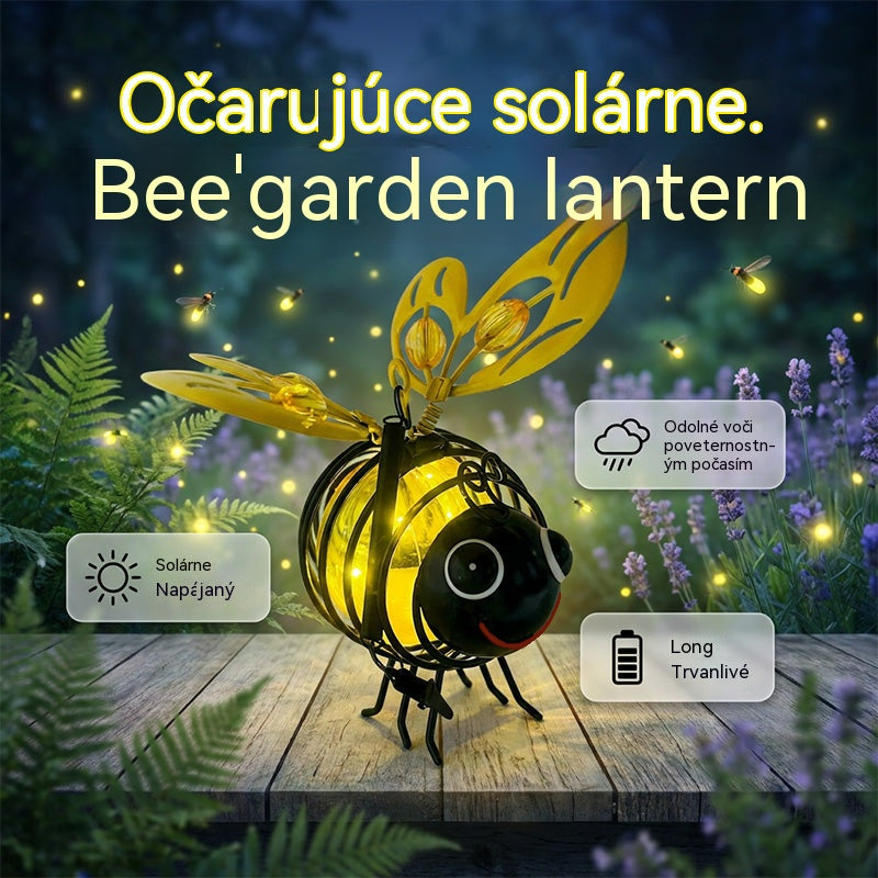 🌙🍃Lámpara solar colgante con forma de abeja: luz ámbar cálida, sin parpadeos, ideal para fiestas en el jardín, acampadas o habitaciones infantiles 🌞🌜