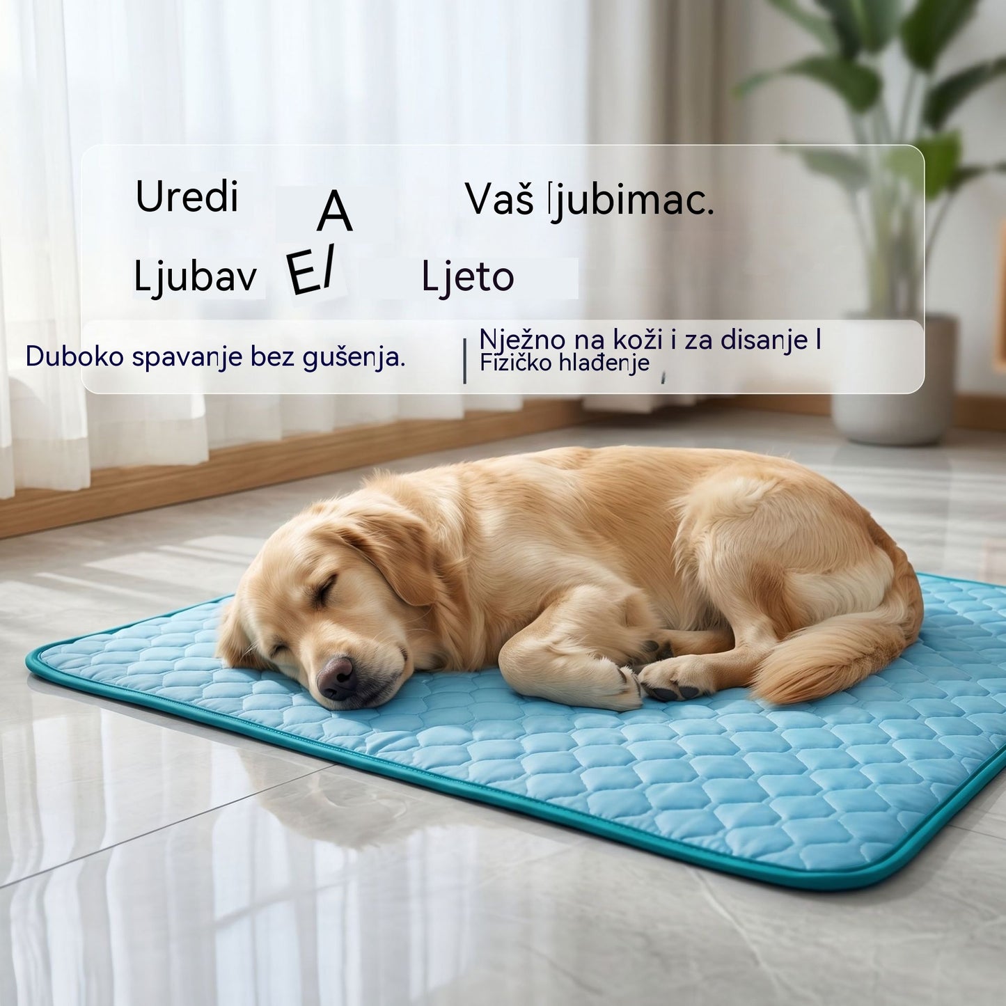 🧊⚡ Ljetni popust! Hladna podloga za kućne ljubimce (bez vode) – Prozračna oksfordska tkanina, pogodna za bilo koji krevet ili kavez.