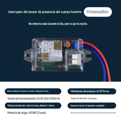 🔥【Compra 1, llévate 1 gratis】⚡💡Interruptor de luz con sensor de movimiento integrado